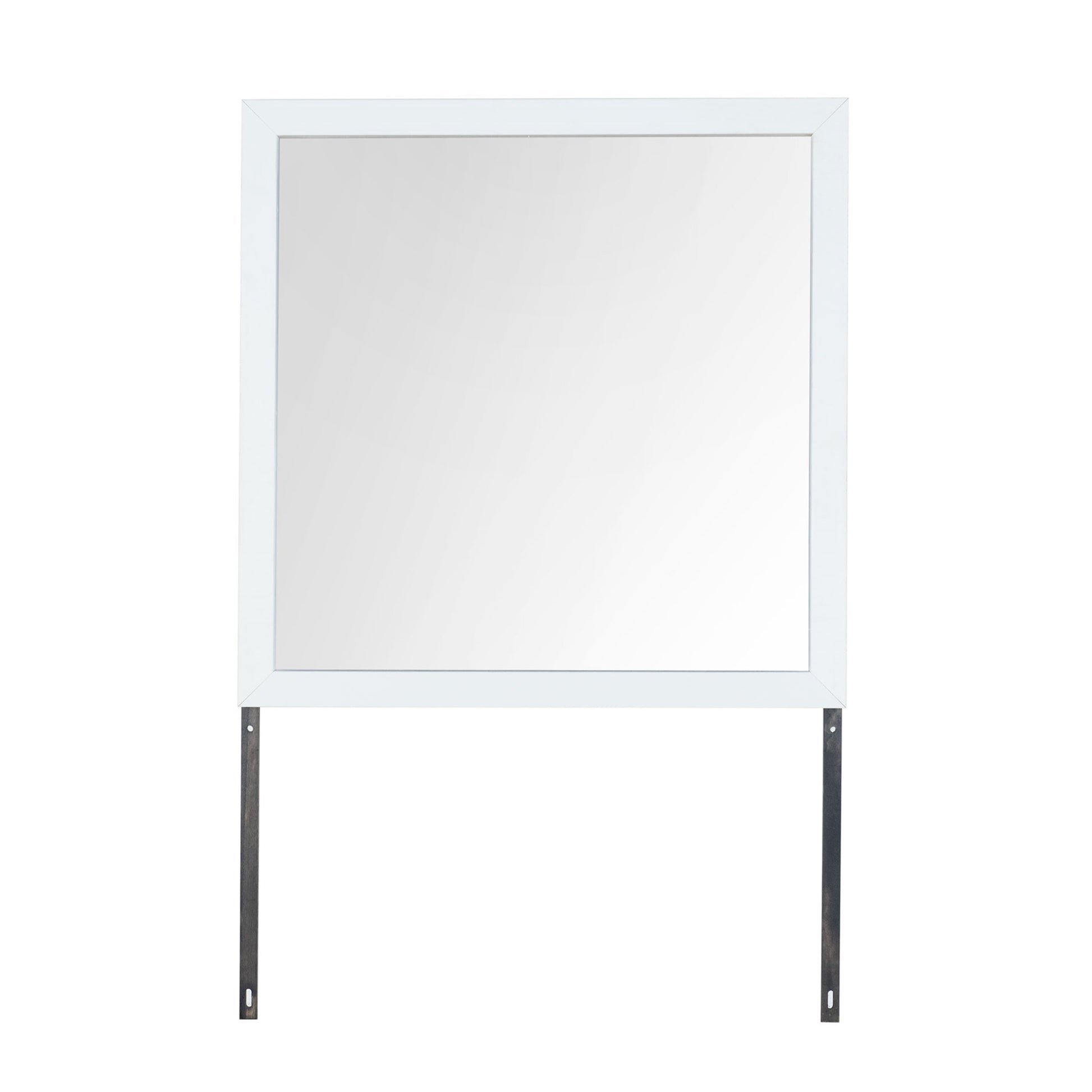 Maloise White Mirror White Solid Wood Mdf