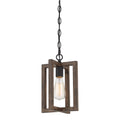 1 Light Steel Lantern Dimmable Farmhouse Pendant Ul Certified Walnut Ceiling Lights Steel Metal