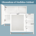 Modern 32X28Inches Bathroom Cabinets, Medicine Cabinets With Mirrors And Led Lights, Bathroom Lockers With Multilevel Storage Compartments And Towel Rails White 24 To 35 In 24 To 31 In 5 10 Inches Aluminium,Glass