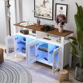 Drawerdresser Cabinet,Barcabinet,Buffetsideboard,Storagecabinet,Buffet Server Console Tablestorge,Changhong Glass Door,Toughened Glass Shelf,Fordining Room,Living Room,Kitchenhallway,Color:White Brown 5 Or More Spaces Brown Antique White Primary Living