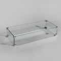 Rectangular Fire Pit Wind Guard Clear Glass