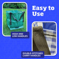 Heavy Duty Storage Tote Bag 22 Gallon Rugged Woven Polypropylene Moving Bag Blue Polypropylene