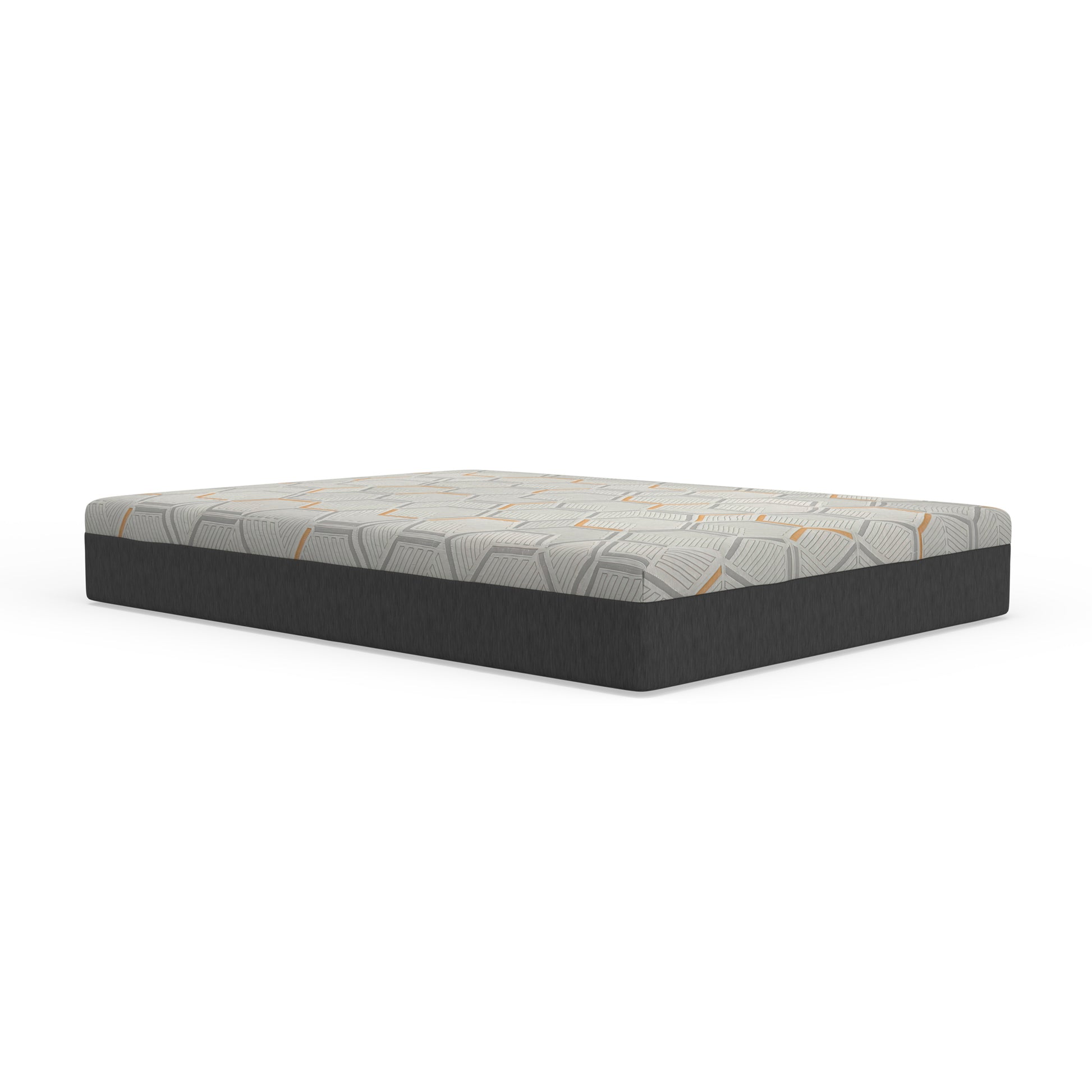 12" Copper Gel Cooling Memory Foam Mattress With Edge Support And Air Grid Base Cal King Grey Foam California King