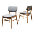 CHAIR Set of 2 gray-fabric