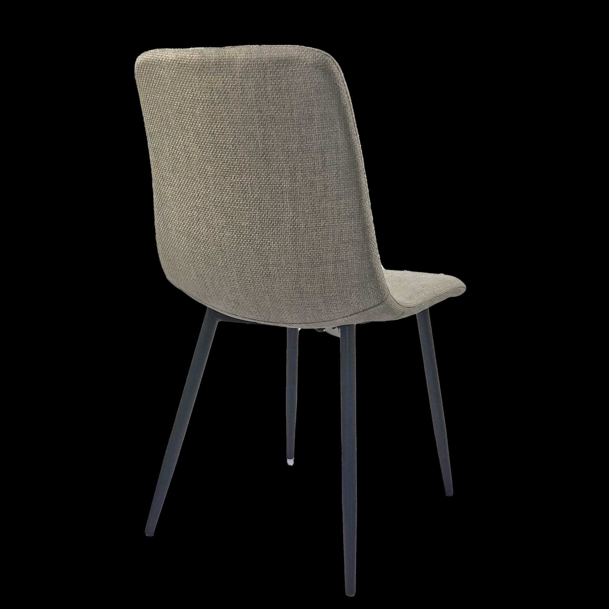 Dining Chairs Set Of 4,Modern Kitchen Dining Room Chairs,Upholstered Dining Accent Chairs In Linen Cushion Seat And Sturdy Black Metal Legs Grey Light Gray Foam Linen