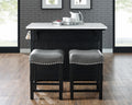 Aspen Counter Stool Set Of 2 Dark Gray Dark Gray Wood