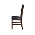 Urbana Black Synthetic Leather & Cherry Finish Side Chair Set Of 2 Cherry Synthetic Wood