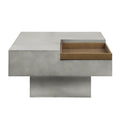 Kailano Coffee Table, Weathered Gray Finish Lv01928 Gray Cement