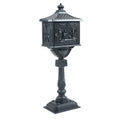 Mailbox Cast Aluminum Black Mail Box Postal Box Security Heavy Duty Black Aluminium