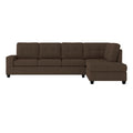 Modern Living Room 2 Piece Sectional Reversible Sofa Chaise Tufted Detail Brown Microfiber Upholstered Drop Down Cup Holder Solid Wood Frame Furniture Chocolate Microfiber Wood Primary Living Space Modern L Shaped Solid Wood 4 Seat