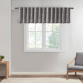 Faux Silk Embroidered Window Valance Grey 50X18