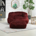 Coolmore Bean Bag Chair, Floor Sofa With Handle,Accent Sofa Chair With Ottoman For Gaming Reading Relaxing Wine Red Wine Red Foam Plush