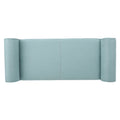 Hayes Armed Storage Bench Light Blue Fabric