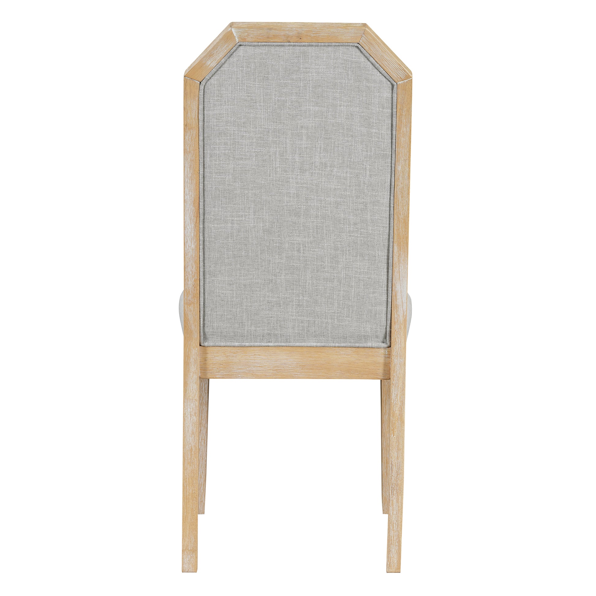 7 Piece Farmhouse Dining Set Classic Rustic Table And 6 High Back Design Chairs For Dining Room, Kitchen Natural Wood Wash Natural Wood Wash Solid Wood Mdf