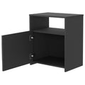 Bristol Nightstand, One Cabinet, Top Surface Black 1 Drawer Bedroom Modern Melamine Engineered Wood