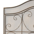 Fire Screen Black Gold Iron