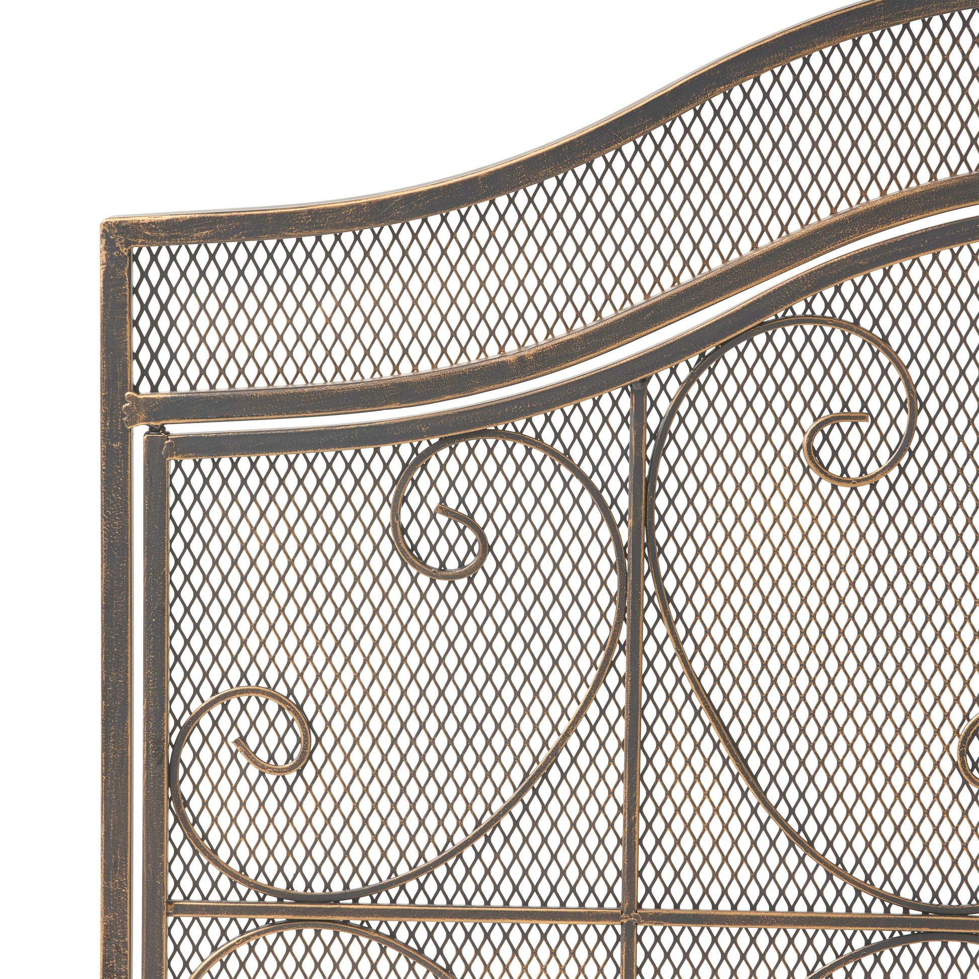 Fire Screen Black Gold Iron