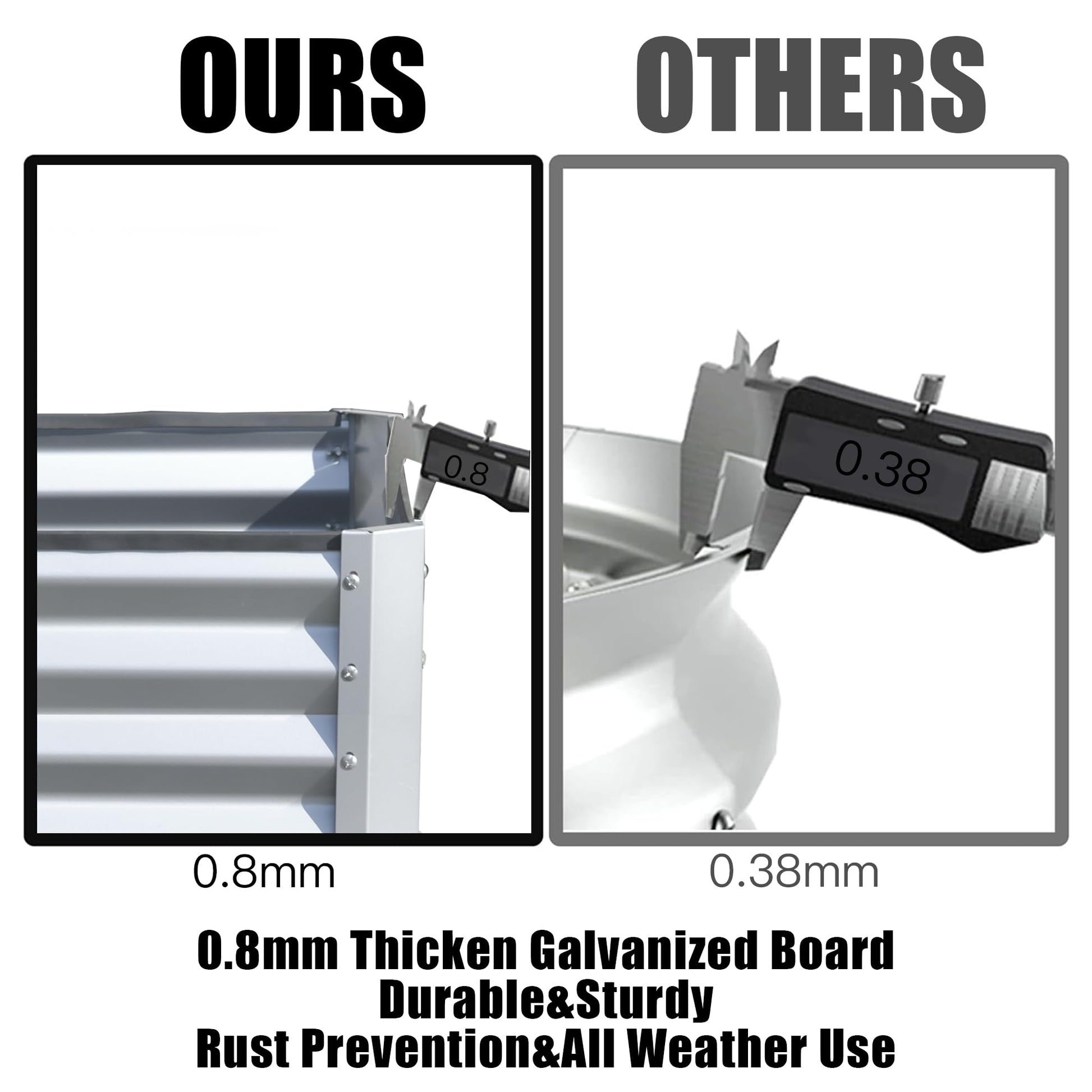 8X4X1.5 Ft Galvanized Raised Garden Bed, Outdoor Planter Garden Boxes Large Metal Planter Box For Gardening Vegetables Fruits Flowers, Silver Silver Garden & Outdoor Steel