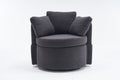 029 Teddy Fabric Swivel And Storage Chair With Back Cushion For Living Room,Dark Gray Dark Gray Primary Living Space Modern Foam Teddy