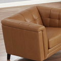 Arvo Leather Chair Cognac Down Filling Genuine Leather