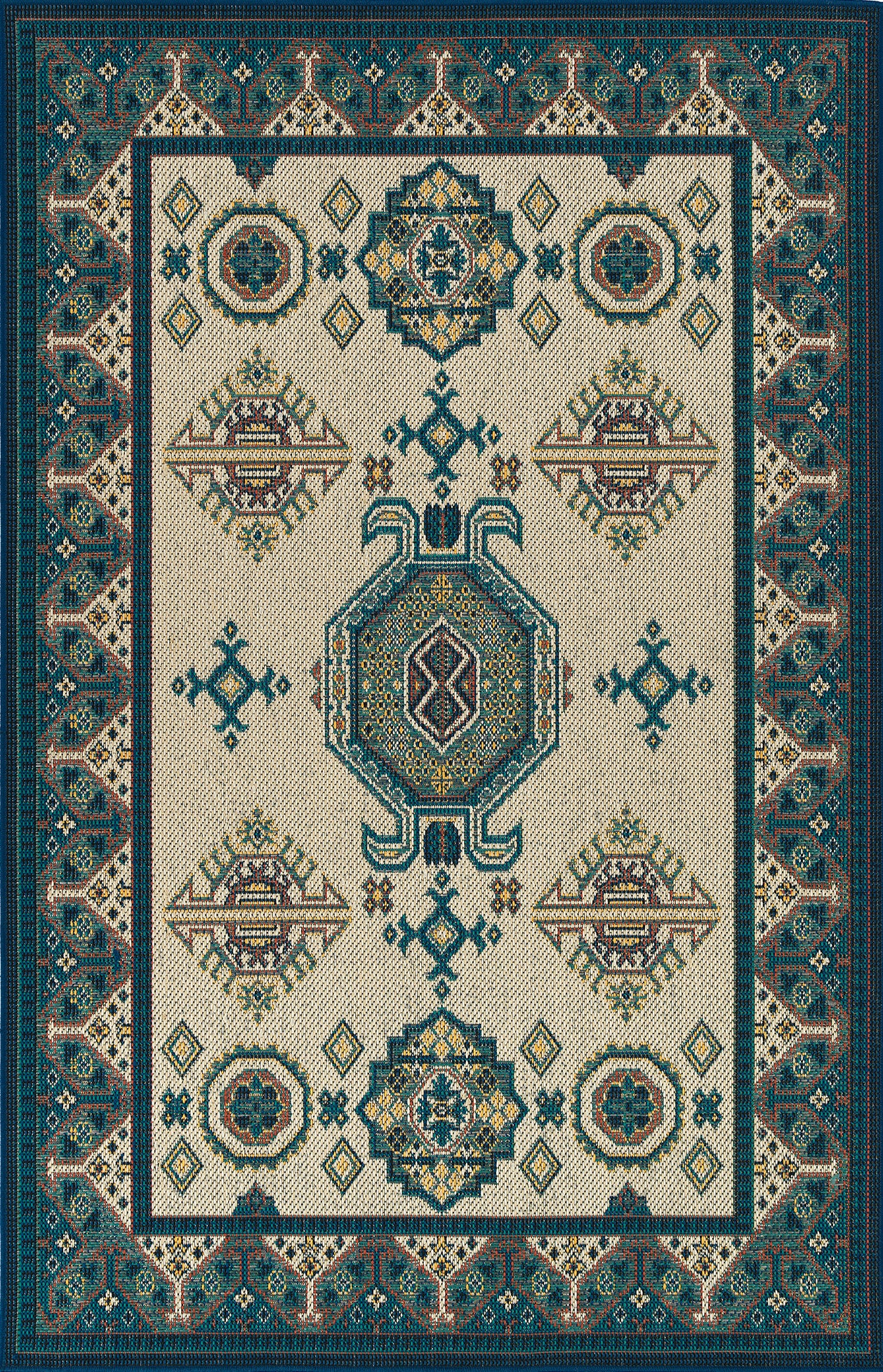 Traditional, Transitional, Oriental, Medallion, Border, Cut Pile 2'2" X 8' Runner Multi Polypropylene