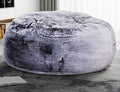 Classic 5Ft Faux Fur Memory Foam Bean Bag, Living Room Lounger, Soft Comfortable Bean Bag Chair, Purple Purple Polyester Primary Living Space Soft Backless Classic,Traditional Armless Memory Foam Polyester