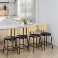 Rattan Bar Stool, Indoor Leather Bar Stools Set