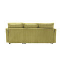 United We Win Furniture, Modular L Shaped Sofa, Modular Long Sofa With Reversible Chaise Lounge, Sofa Bed, Sleeper Sofa, Modular Sofa Combination With Storage Seats. Olive Velvet 3 Seat