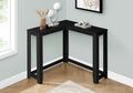 Accent Table, Console, Entryway, Narrow, Corner, Living Room, Bedroom, Black Laminate, Transitional Black Particle Board