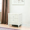 Dorothy Nightstand W 2 Drawers, Ivory Finish Bd02266 Ivory Wood