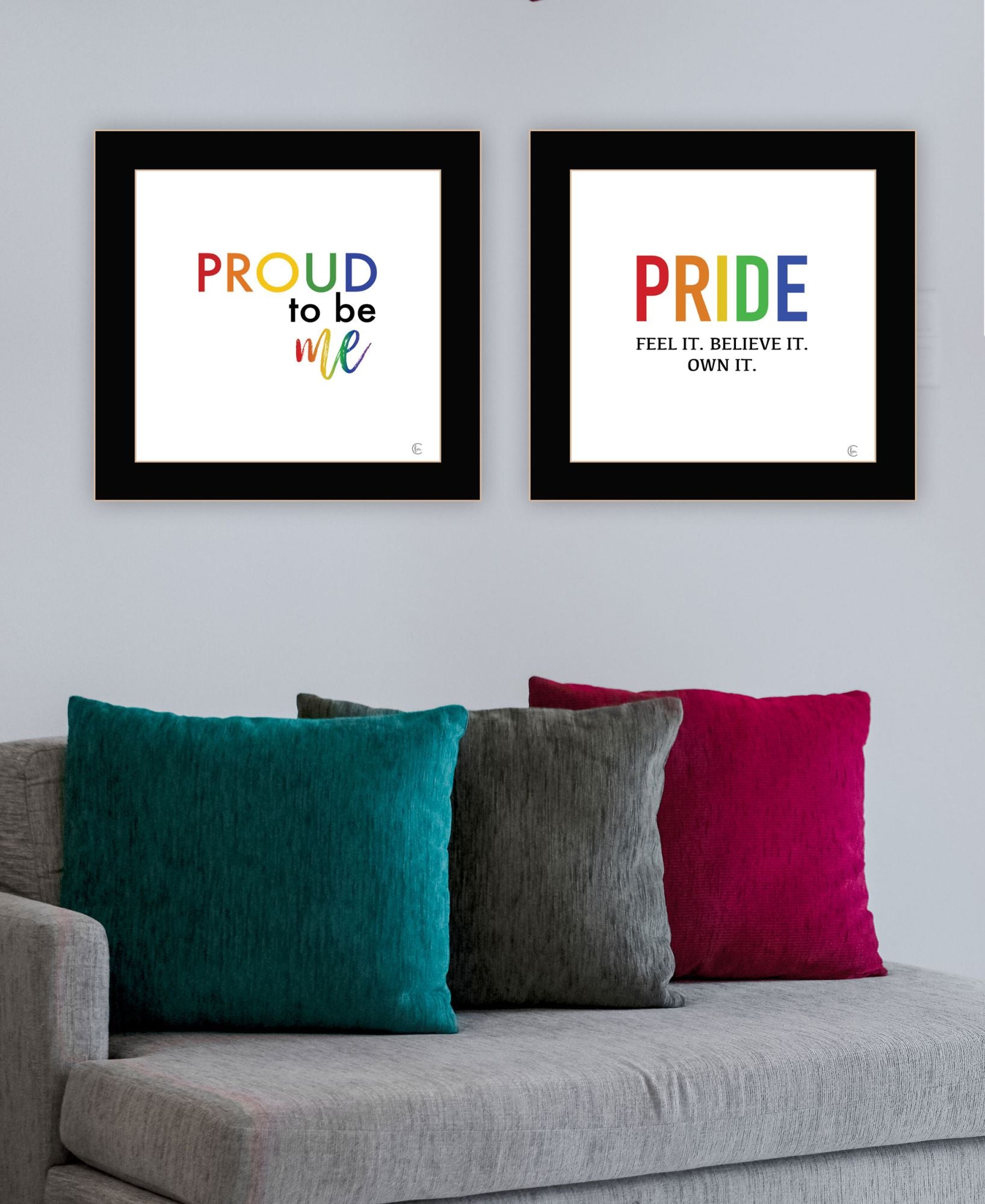 "Pride & Proud Of Yourself And Others " Framed Wall Art For Living Room, Wall Art Print For Home Decor, Bedroom Wall Art By Fearfully Made Creations Multicolor Wood Paper