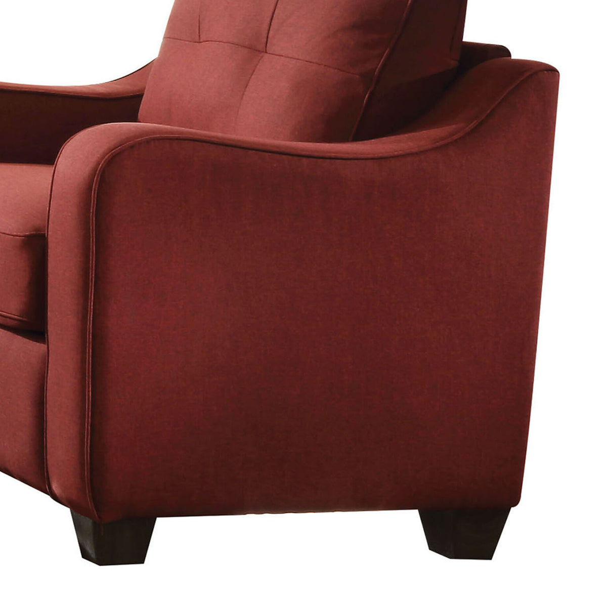 Red Support Chair Red Accent Chair With Sloped Arm Red Primary Living Space Modern Wood