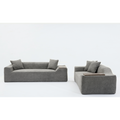 Arrived 2 Piece Boucle Cloud Sofa Set, Upholstered Sofa Set, Modern 3 Seater And 2 Seater Sofa With Mdf End Table For Living Room ,Apartment,3 2 Couch,Boucle,Dark Gray Gray Polyester Primary Living Space Soft Tight Back Modern Square Arms Foam
