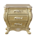 Gold 3 Drawer Nightstand Gold 3 Drawers Bedroom Rectangle Felt Lined Drawers Wood Plastic