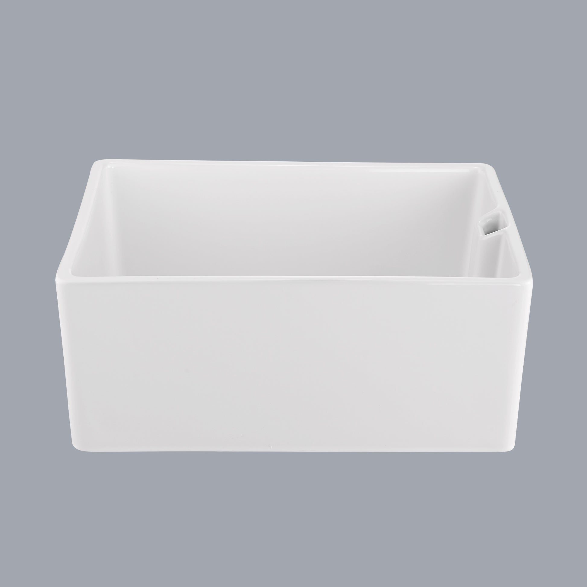23.6" L X 18" W White Ceramic Single Bowl Kitchen