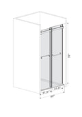 Frameless Sliding Glass Shower Doors 60