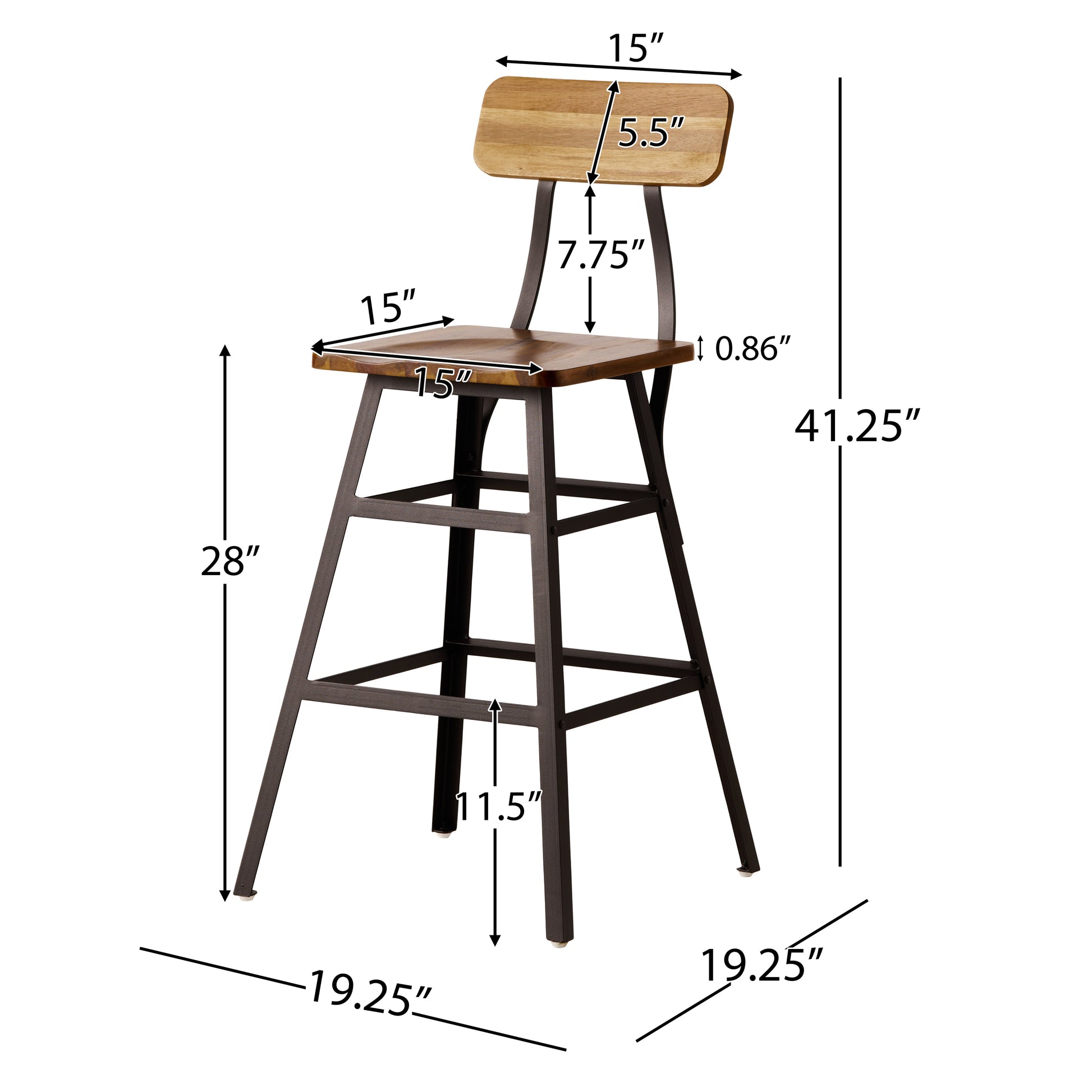 Bar Chair Set Of 2 Natural Stained Metal Mesh