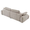 86.6 Large Size Two Seat Sofa,Modern Upholstered,Light Gray Suede Fabric Light Gray Velvet Wood Primary Living Space Soft Modern Eucalyptus Polyurethane Foam Eucalyptus 3 Seat