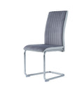 Stark Grey Dining Chairs Kit Of 4 Gray Metal