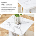 Modern Minimalist White Mdf Coffee Table Set Square Rectangular White,Mdf Coffee Table,White Marble Pattern,Side Table. White Mdf