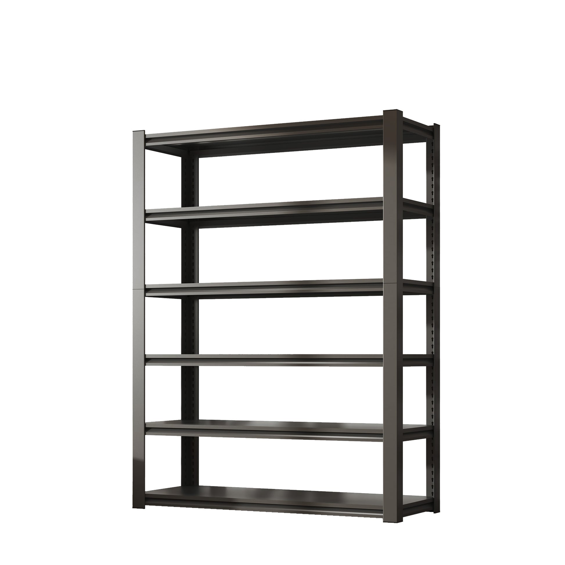 82"H 6 Tier Metal Shelves For Storage Garage Shelving 2400Lbs Heavy Duty Storage Shelves Adjustable Garage Shelf Industrial Shelving Unit Storage Utility Rack,48"W*18"D*82"H,Black 6 Black Gray