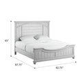 Mariano Gray King Panel Bed King Gray Engineered Wood