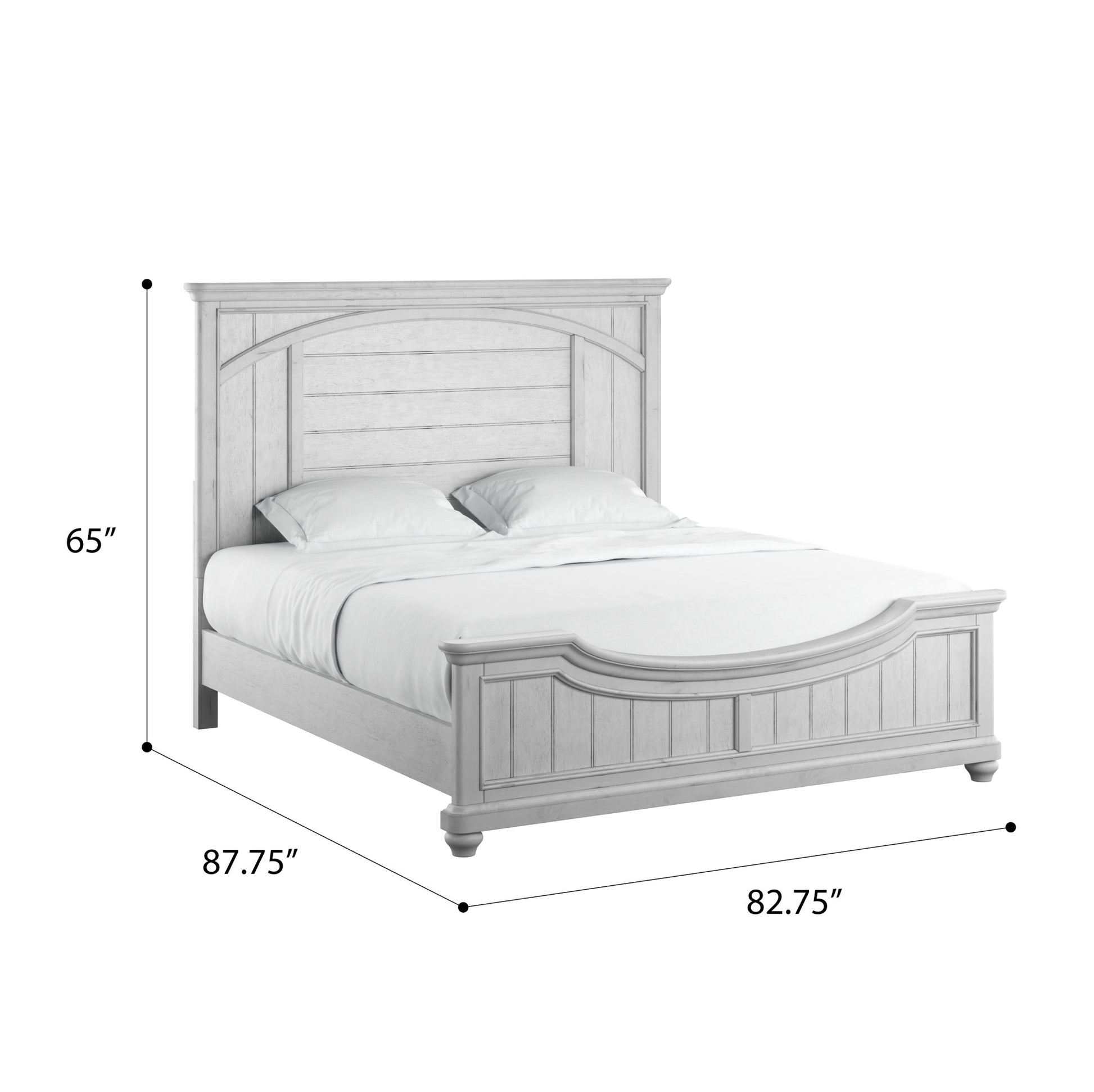 Mariano Gray King Panel Bed King Gray Engineered Wood