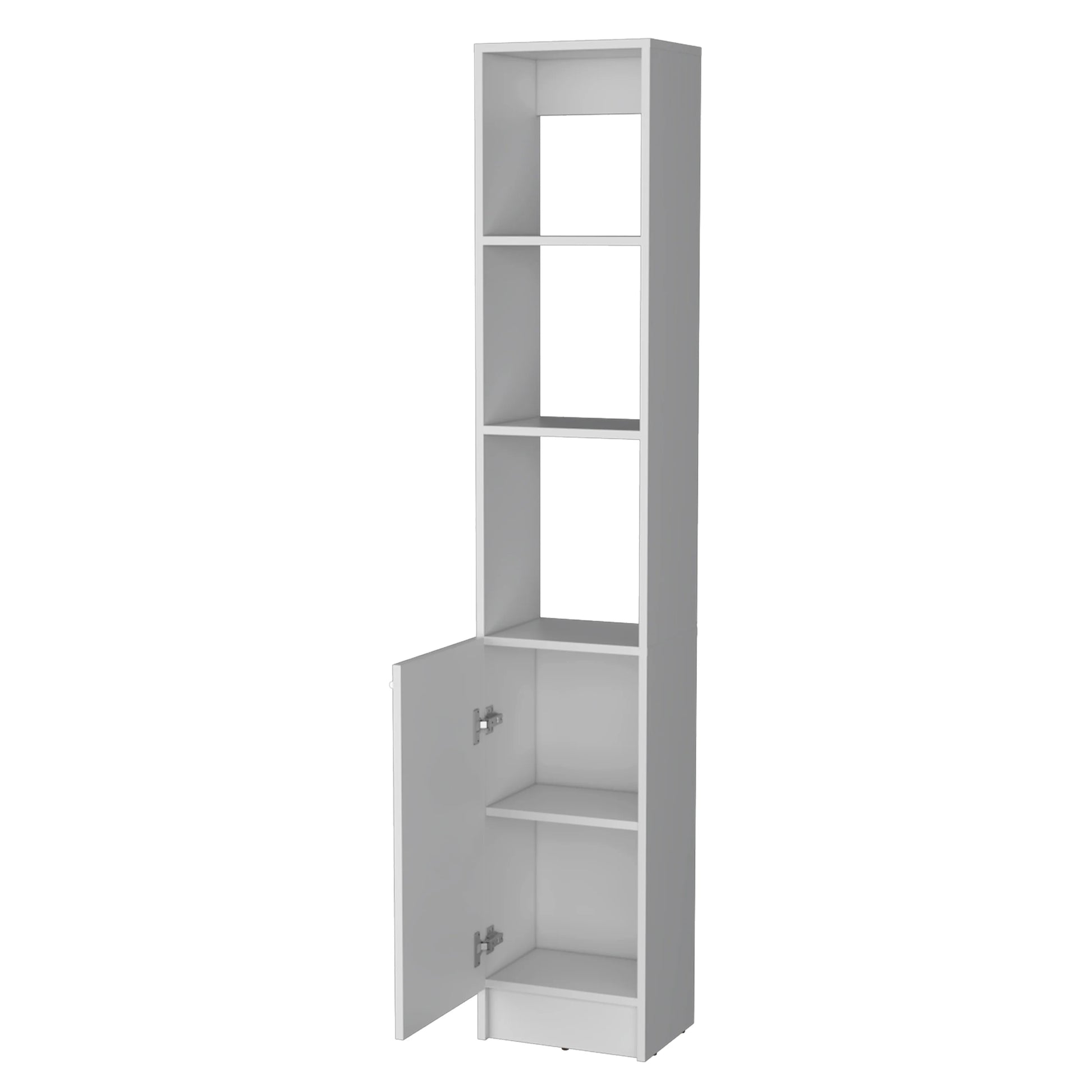 White Linen Cabinet With 1 Door White 5 1 Bathroom Wood