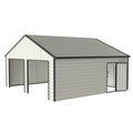 23Ft X 22Ft Double Garage Metal Shed With Side Entry Door,Can Storage Power Tools, Motorized Machinery, Farm Equipment, Pick Up Truck Cream Garden & Outdoor Metal