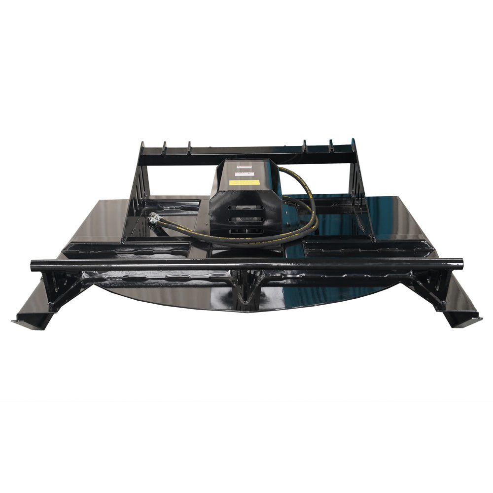 65" Small Skid Steer Hydraulic Heavy Duty Brush Mower Cutter Attachment Black Steel