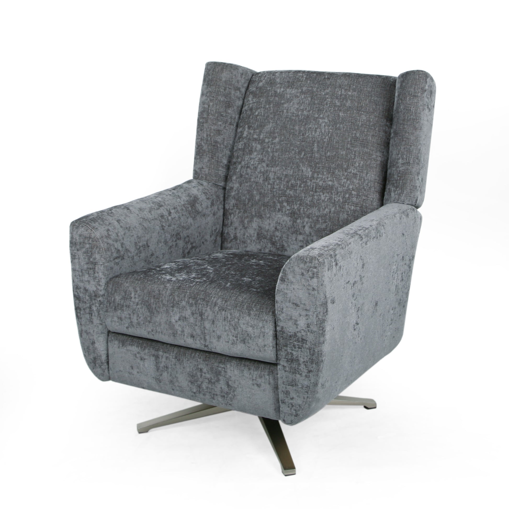 Swivel Chair Grey Fabric