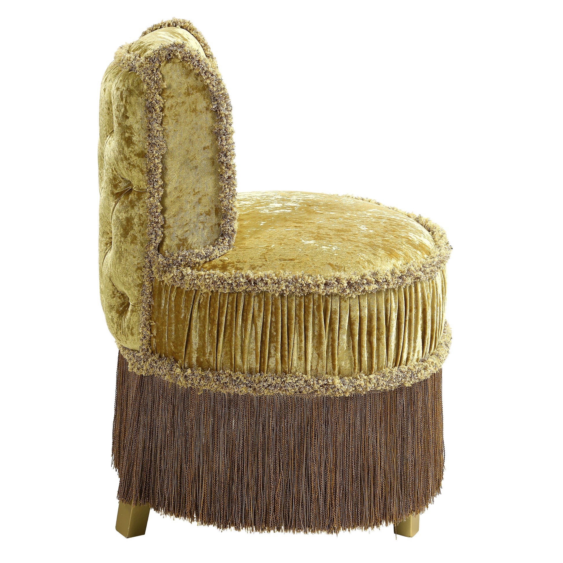 Gold Vanity Stool With Button Tufted Gold Vanity Stools Bedroom Round Yellow Tufted Cushions Upholstered