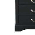 Black 5 Drawer Chest Black Bedroom Particle Board Mdf