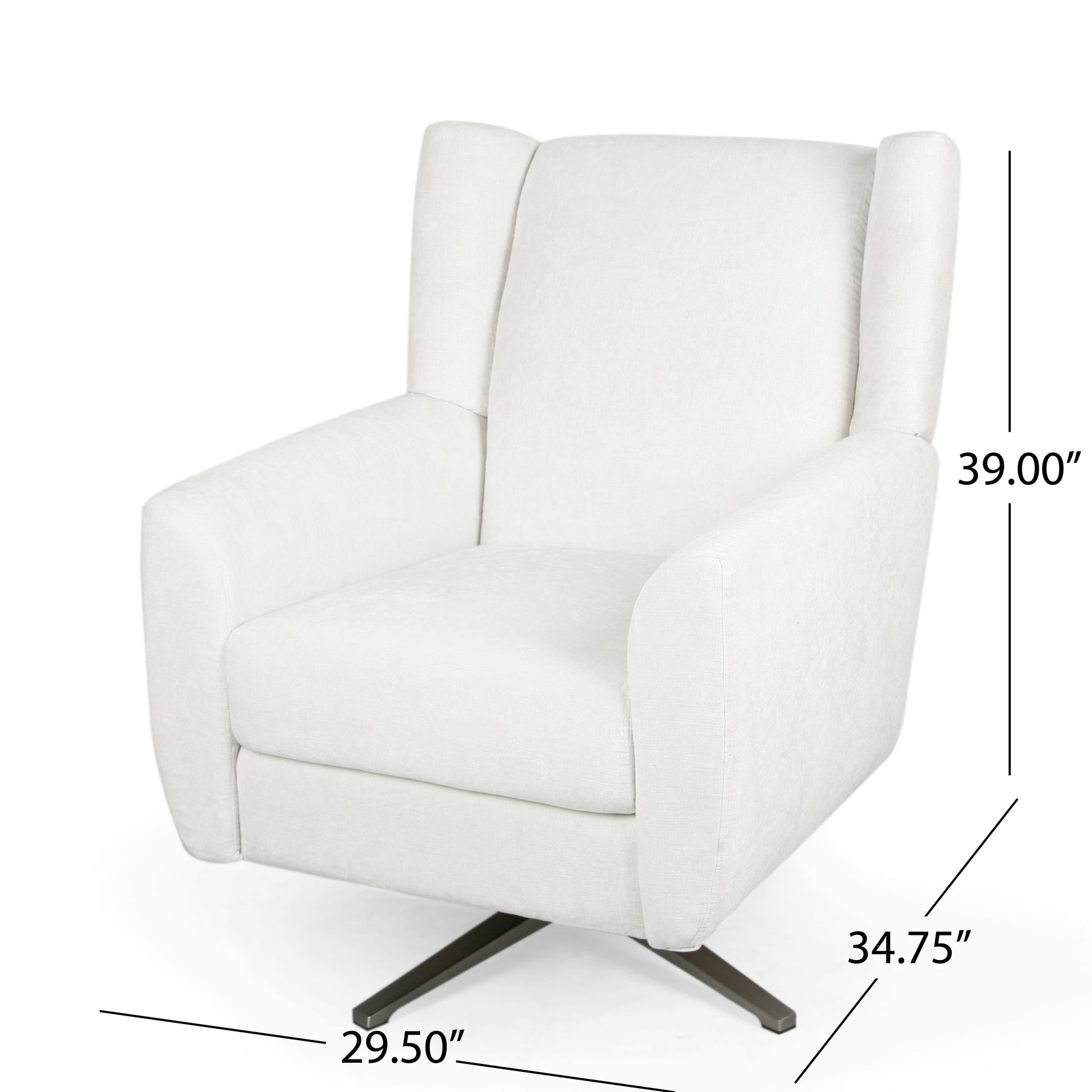 Swivel Chair Ivory Fabric